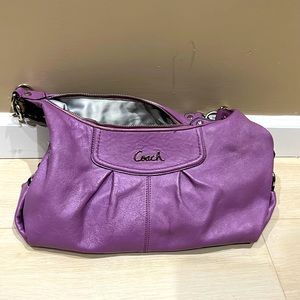 Coach purple Ashley hobo shoulder bag